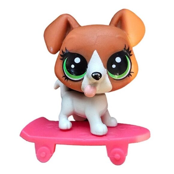 Littlest Pet Shop Other - Littlest Pet Shop Buster Boodles German Pointer DogTales Cream Brown #82 LPS